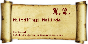Miltényi Melinda névjegykártya