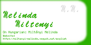 melinda miltenyi business card